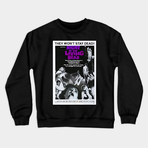 NIGHT OF THE LIVING DEAD Crewneck Sweatshirt by Fat Ralphs Boutique